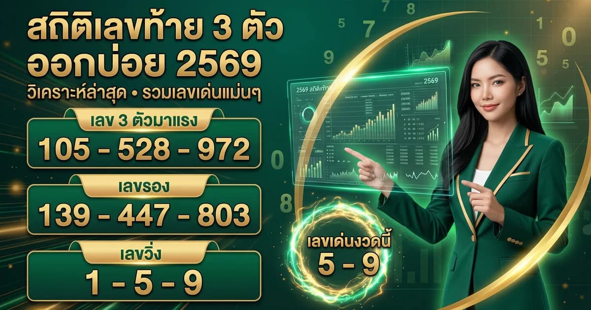 สถิติ 3 ตัวรัฐบาลออกบ่อย 2569 วิเคราะห์ครบทุกงวด