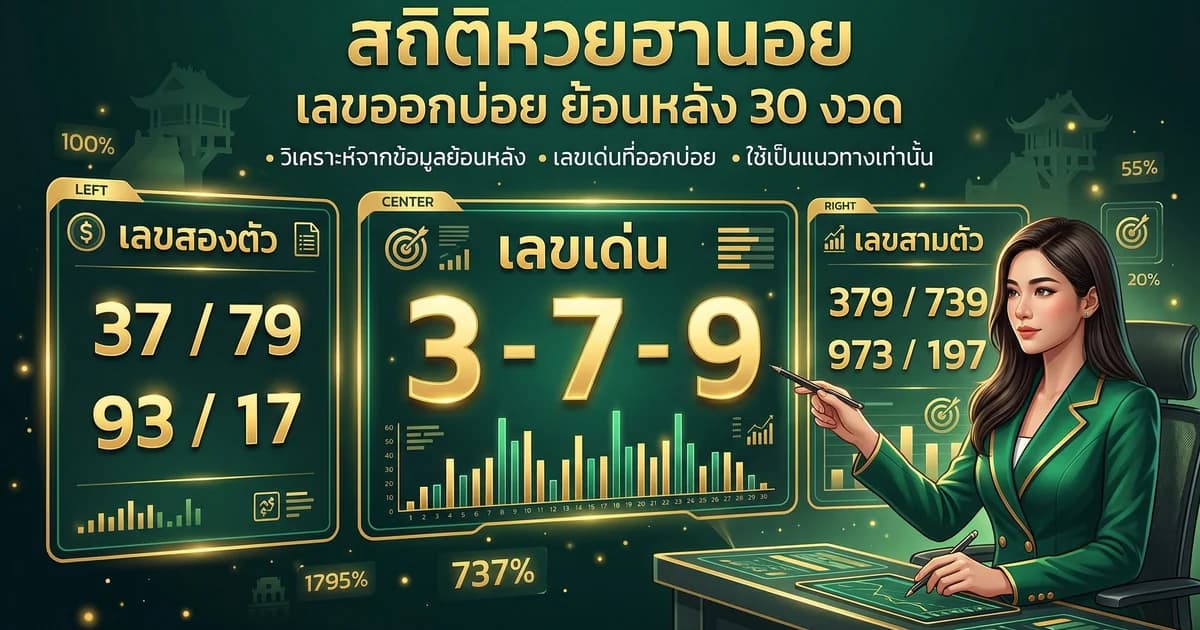สถิติหวยฮานอยย้อนหลัง 2569 เลขออกบ่อยทุกประเภท